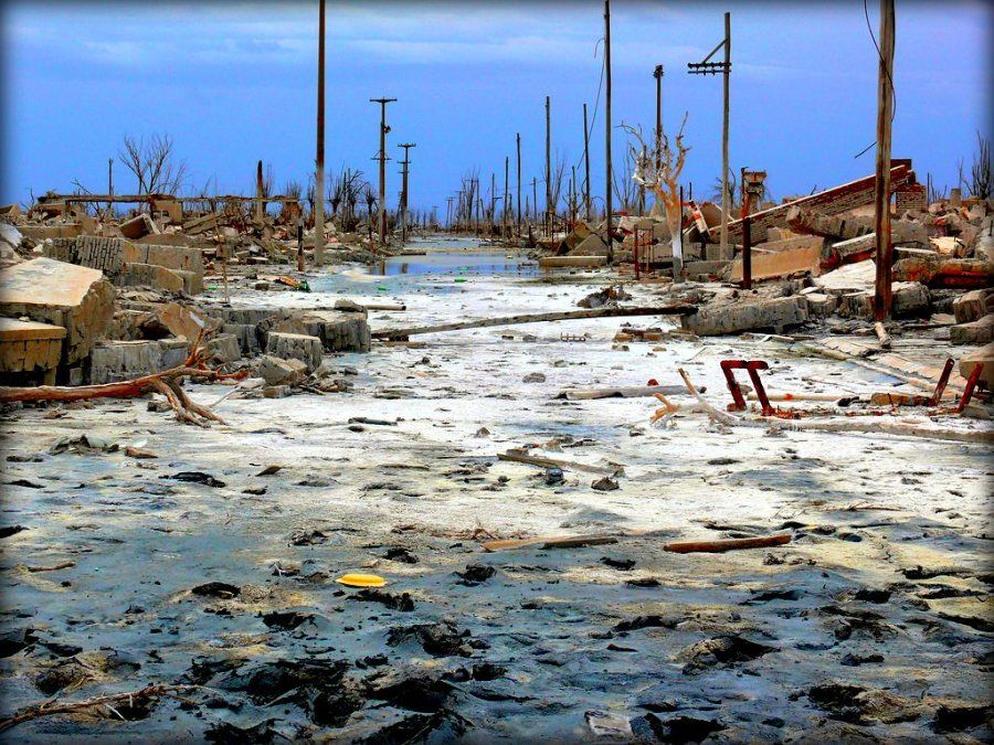 Villa Epecuén fue abandonada tras una importante inundación.