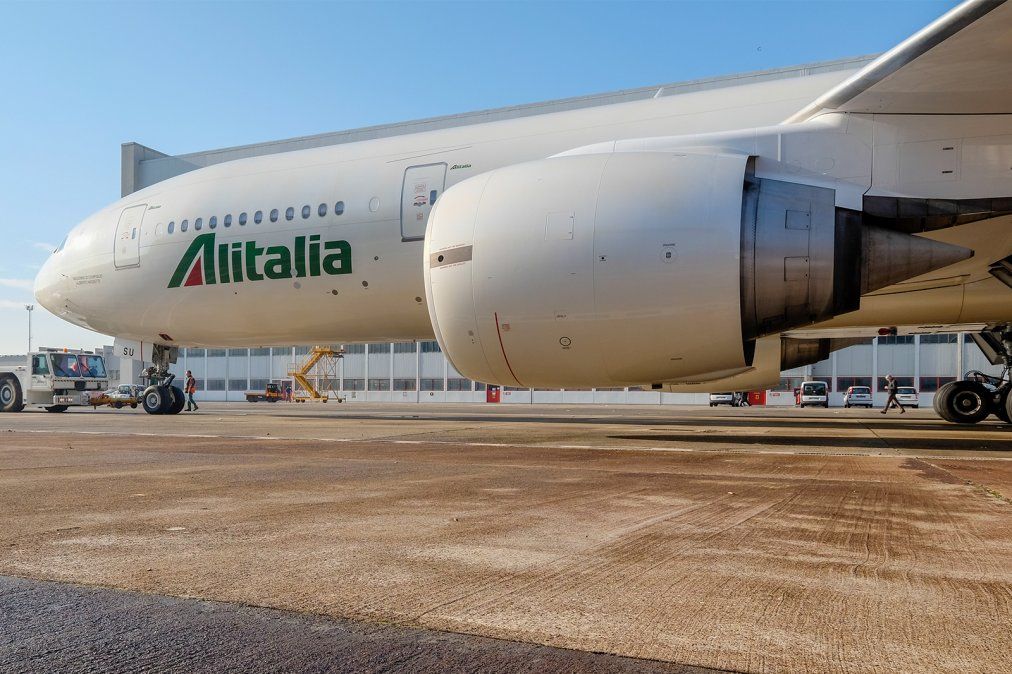 Un Boeing B-777 de Alitalia.