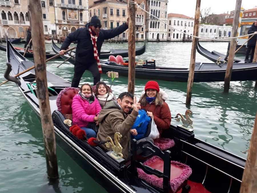 Imagen de un grupo de pasajeros visitando Venecia la semana pasada (gentileza: Europamundo)
