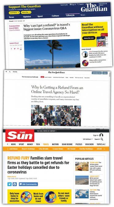 Mientras los medios de todo el mundo se preguntan por qué los pasajeros no obtienen los reembolsos, las agencias buscan ganar tiempo.