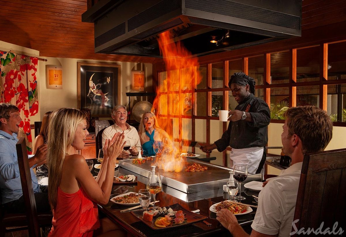 Kimonos. Restaurante de Sandals Royal Bahamian.