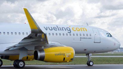 Uno de los aviones de la aerolínea española Vueling.