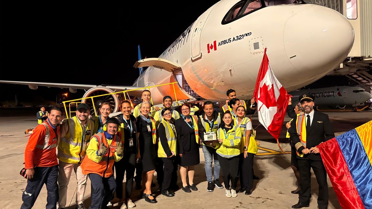 Con la llegada del primer vuelo desde Toronto, Medellín se incorpora a la red de destinos de Air Transat.