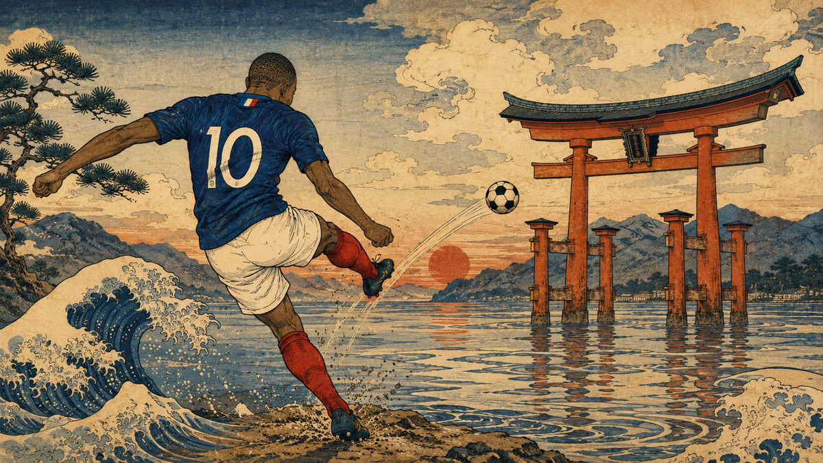 El gol de Francia entre los postes del torii de Itsukushima selló el pase a semifinales.