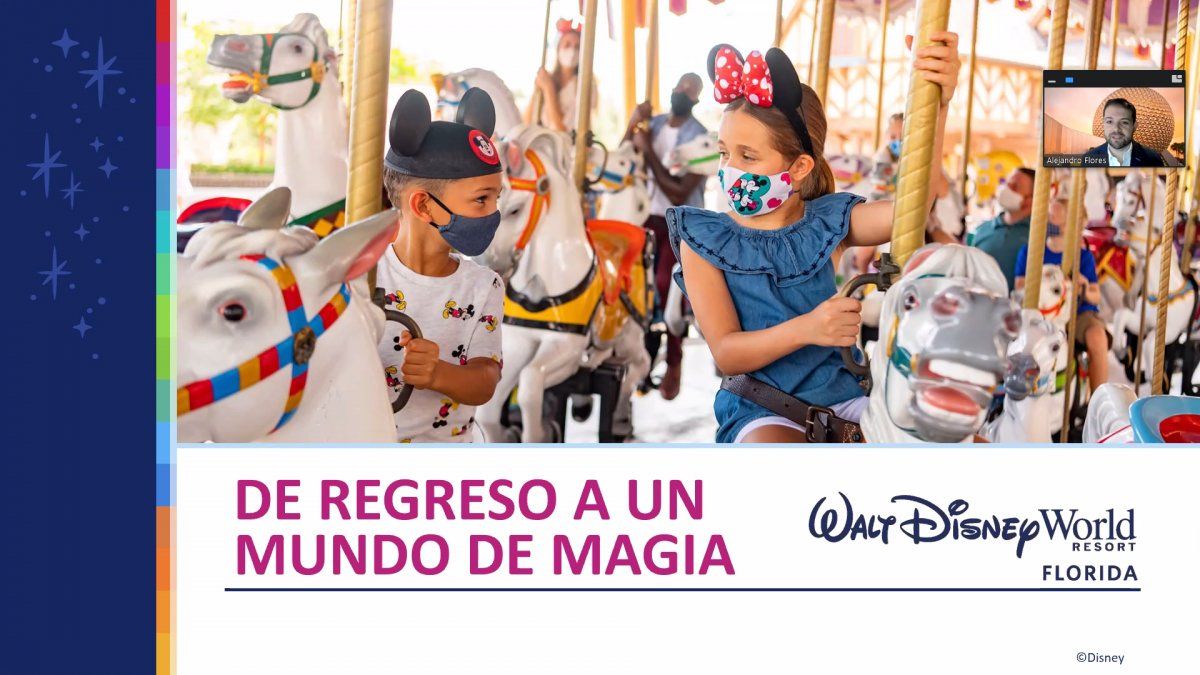 Alejandro Flores, Senior Sales Manager México de Disney Parks, en el evento de Walt Disney World.