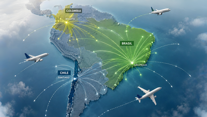 Chile pierde protagonismo en el crecimiento de viajes aéreos per cápita en América Latina