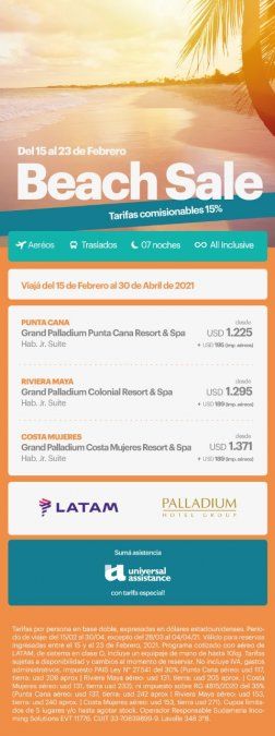 “Confiamos mucho en Palladium y es por ello que apostamos a esta promoción, ya que es una cadena que tiene los protocolos de seguridad muy remarcados, mencionaron desde Sudameria.