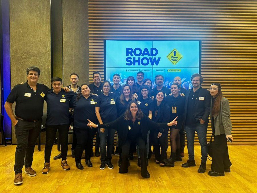 El equipo de Free Way que participó de los cuatro encuentros del roadshow.