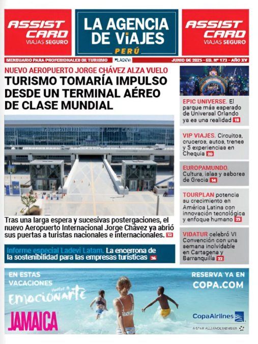 Portada de la Revista La Agencia de Viajes Perú de junio 2025. - Ladevi Medios y Soluciones Portada de la Revista La Agencia de Viajes Perú de junio 2025.