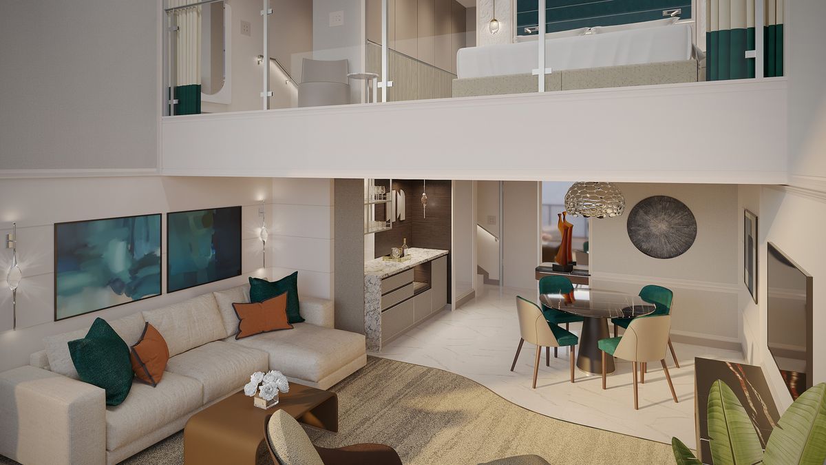 Regent Seven Seas: Grand Loft es una categoría de suites inspirada en el Bajo Manhattan.