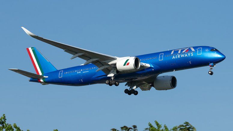 Uno de los Airbus A350 que opera ITA Airways.