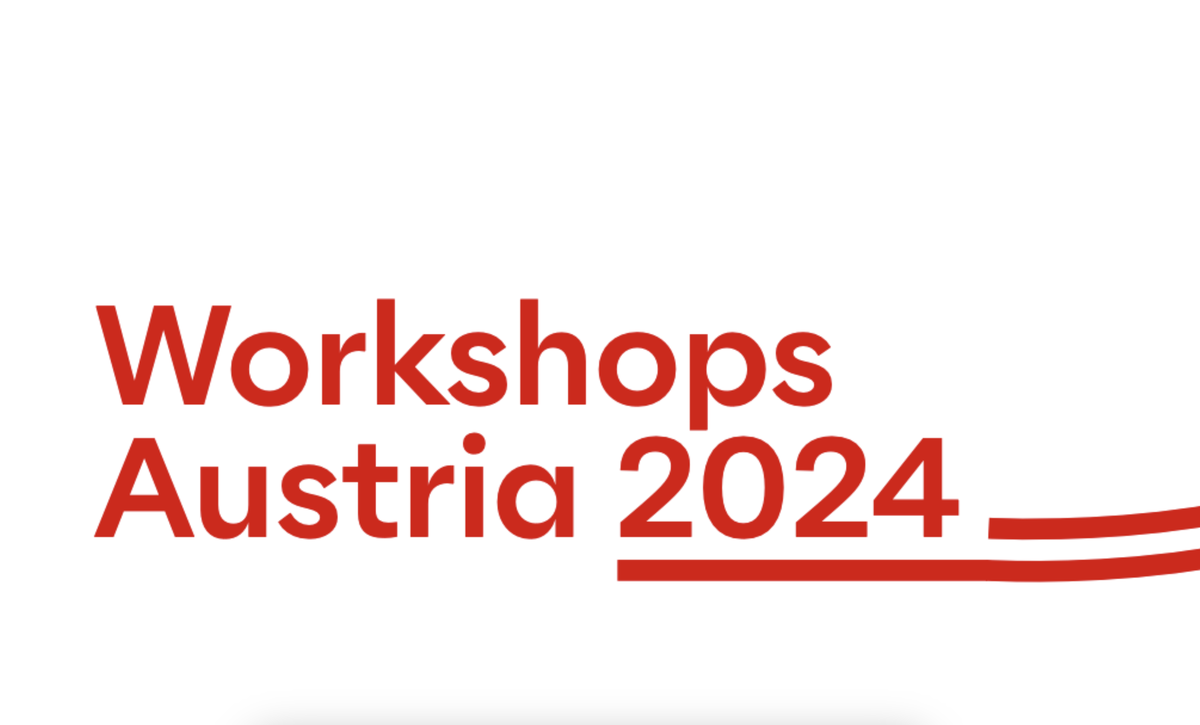 Cartel promocional de los workshops organizados por Austria Tourism en España.