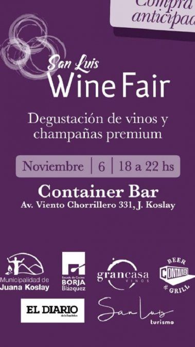 San Luis Wine Fair es una nueva iniciativa provincial, ideal para probar los mejores vinos.