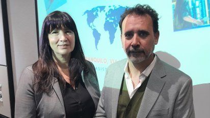 Silvina Ibarra y Nicolás Saurit Roman durante la presentación de Gondo.