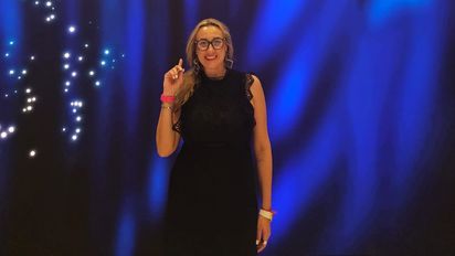 Sabrina Nogueira, directora general de Mercado Cruceros, en el viaje inaugural del Sun Princess.