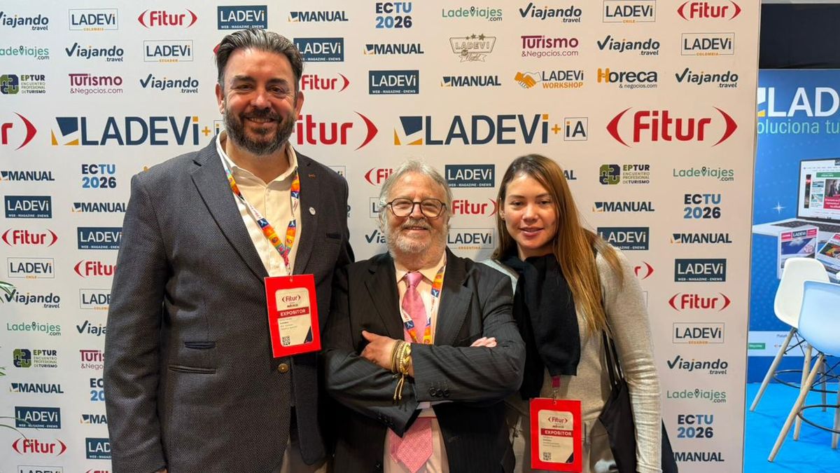 Bernat Cañellas, CEO de Schoolers en Fitur 2026 para presentar sus programas de capacitación para hoteles y empresas del turismo.