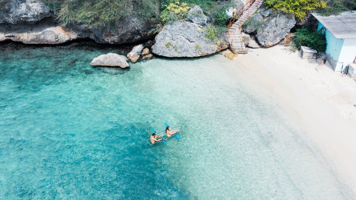 Vacaciones enel Caribe: Playa Grote Knip es uno de los lugares más instagrameables deCurazao.