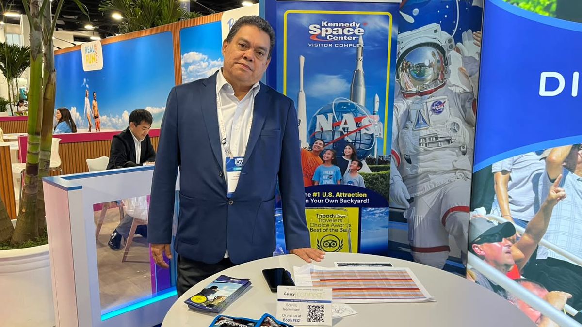 Víctor Manjarres, representante para América Latina de Kennedy Space Center Visitor Complex a través de TM Americas, en el marco de IPW 2026.