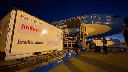 Aerolíneas Argentinas trajo de China otras 8 millones de vacunas Sinopharm, en 10 vuelos.