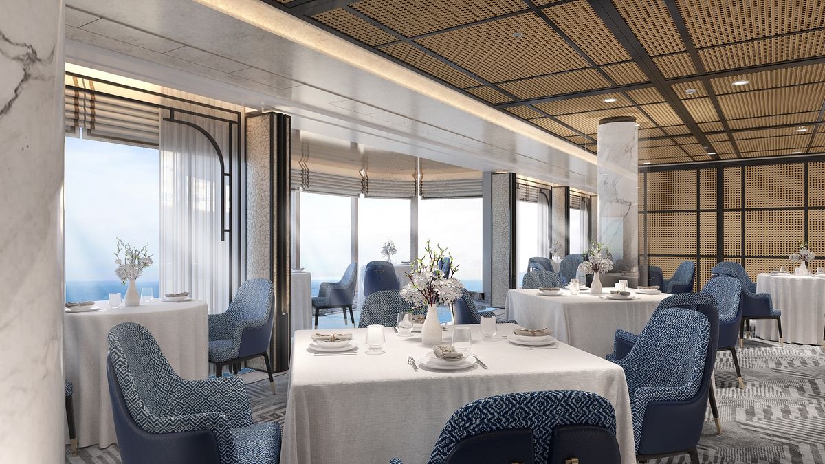 Sette Mari at La Veranda, restaurant de comida italiana con el comedor al aire libre más grande de la flota de Regent Seven Seas.