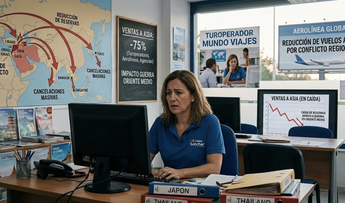 La guerra en Medio Oriente provoca una oleada de cancelaciones que complican la Semana Santa y la demanda hacia Asia.