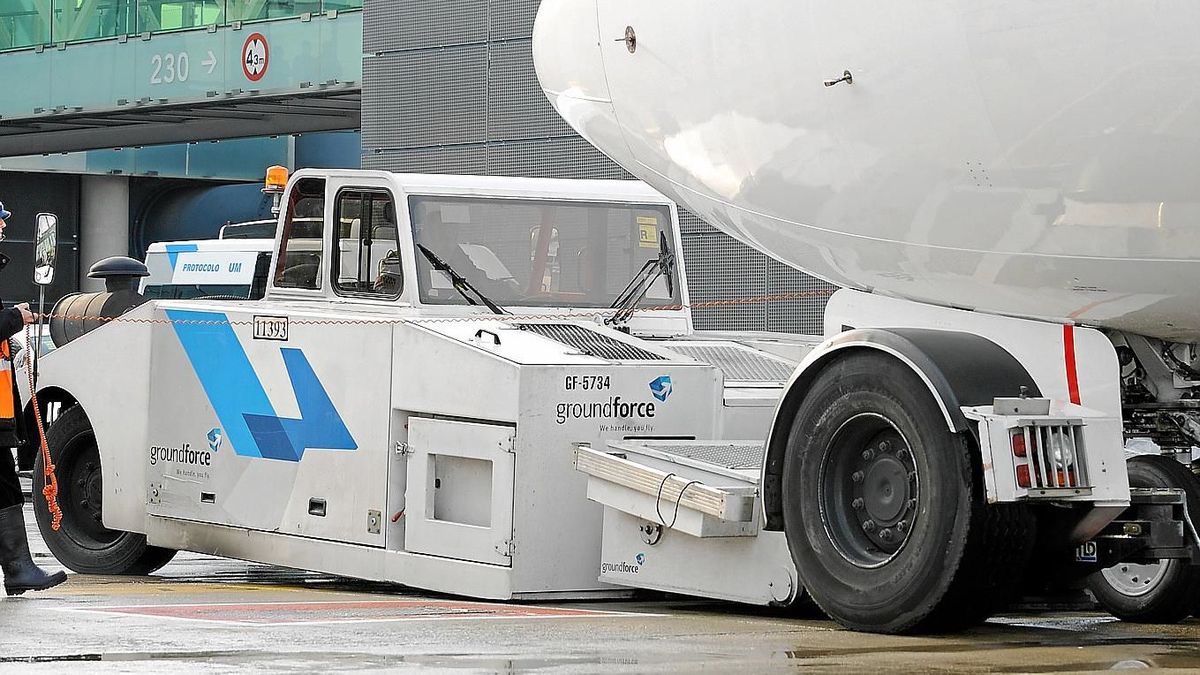 Servicio de handling de Groundforce, que irán a la huelga durante la Semana Santa