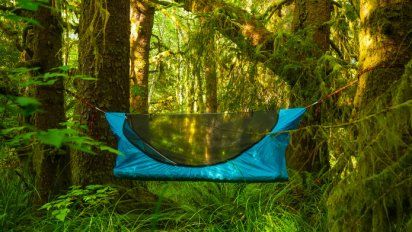 Una hamaca paraguaya devenida en tienda