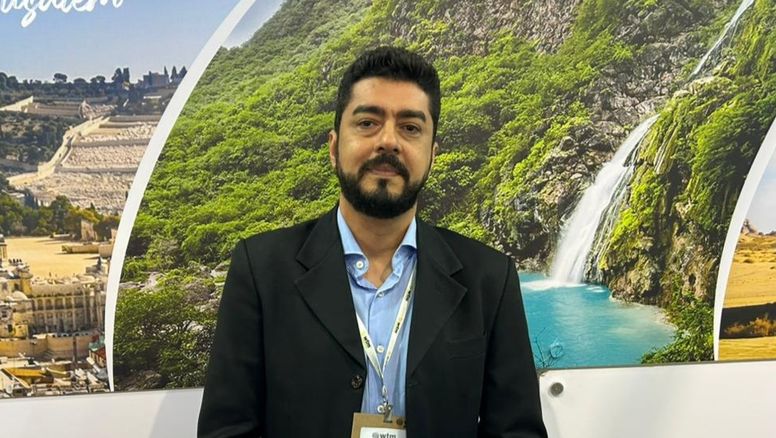 Leonardo Moura, representante del mercado brasileño de Jordan Experience  para Jordania, durante su participación en acciones comerciales orientadas a fortalecer la presencia de la compañía en Brasil.