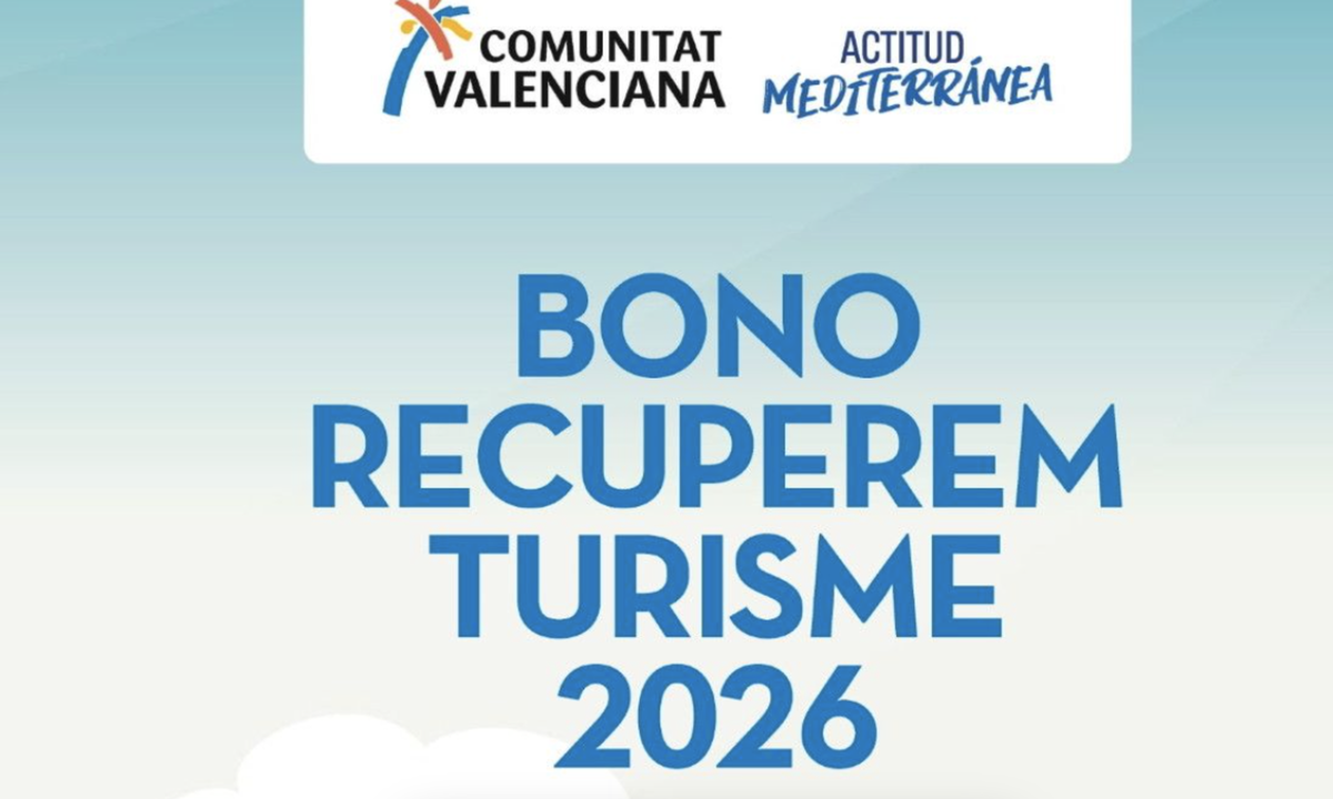 Cartel promocional de los bonos turísticos de la Comunidad Valenciana para 2026.