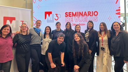 Ejecutivos de Mediterránea Turismo y las aerolíneas participantes en el Seminario de Vuelos.