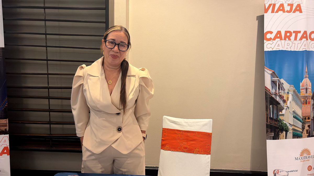 Sandra Patricia Monroy, de Caribbean Destinations, en en la Caravana Workshop 2026 de Maxitravel, en Quito. 