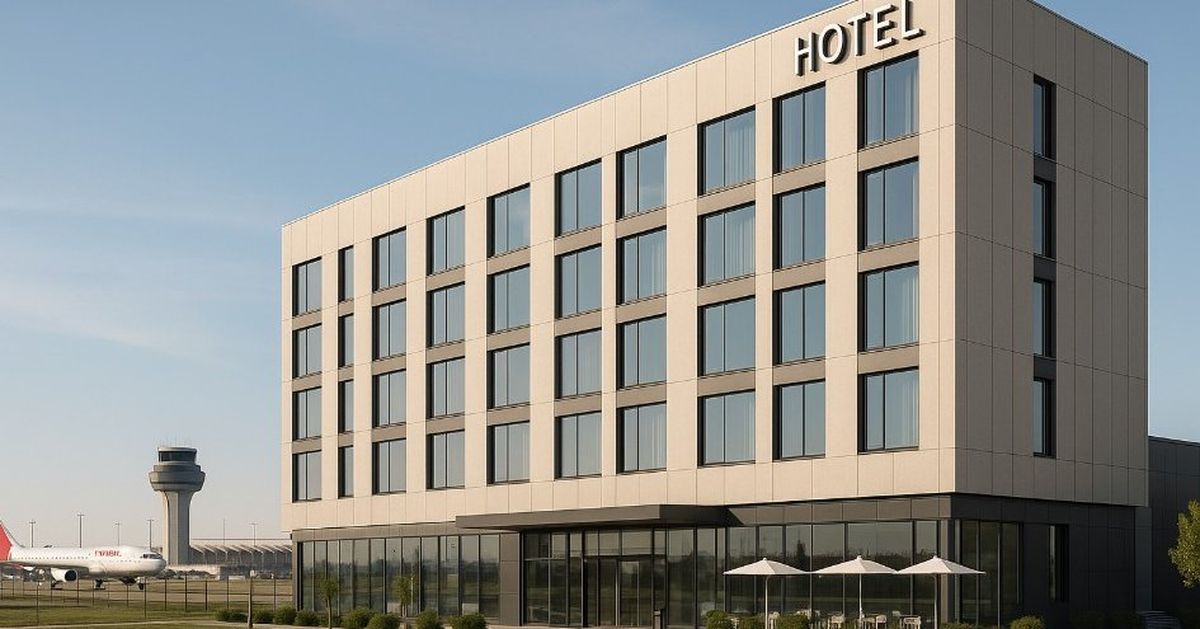 Proyecto de uno de los hoteles de Aena, el ubicado en la T2 del aeropuerto de Madrid-Barajas.