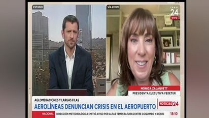 Mónica Zalaquett se refiera a problemas en aeropuertos del país