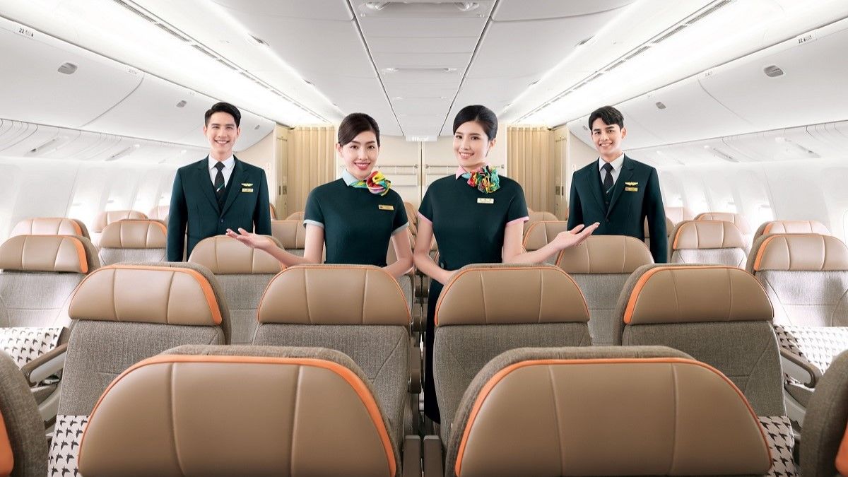 Interior de un avión de EVA Air Interior de un avión de EVA Air