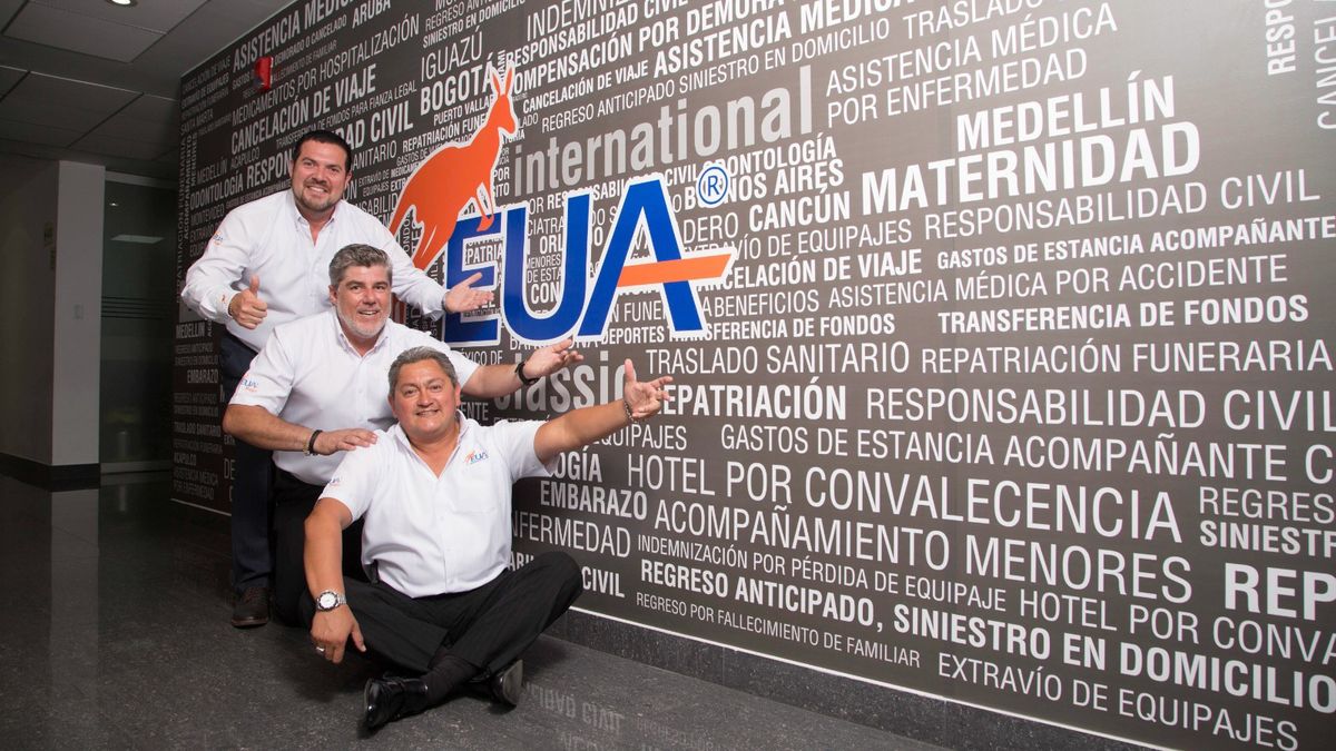 Eduardo Peña, director Financiero para Latinoamérica de Euroamerican Assistance; Erick Weston, director comercial para Latinoamérica; y Roberto Vega, director de asistencia para LATAM y RM. 