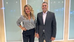 Silvana Carbonell, gerente comercial de Coris para el Interior, junto a Leandro Cardozo, gerente comercial para el AMBA.