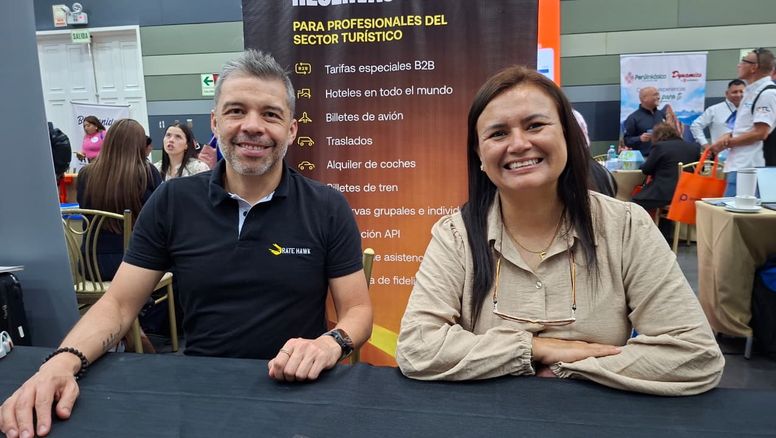 Diego Murillo y Vanessa Asencios, de RateHawk.