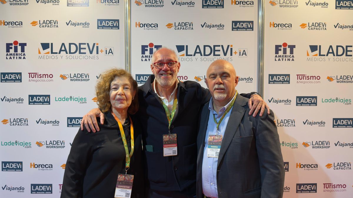 Patricia Azia, ejecutiva comercial Ladevi; Alejandro Duarte, Tucano Tours; Gonzalo Yrurtia, director Ladevi. Patricia Azia, ejecutiva comercial Ladevi; Alejandro Duarte, Tucano Tours; Gonzalo Yrurtia, director Ladevi.