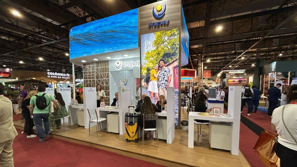 Stand de Uruguay en WTM Latin America 2026, en San Pablo.