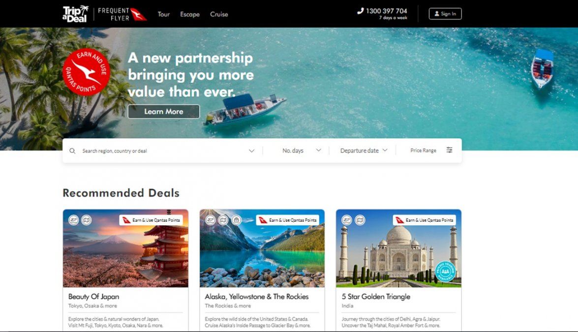 Qantas adquirió el portal web de turismo australiano TripADeal.