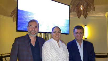 Christian Sierralta (Silversea), Sandra Escalona y Alberto Muñoz (Royal Caribbean).
