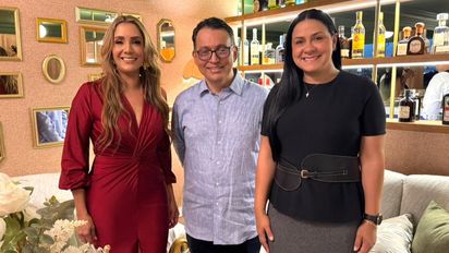 Dorey Cárcamo, gerente operativa, Carlos Monroy, CEO de EM Hotels, y Liliana Rodríguez, presidente de Corpoturismo Cartagena de Indias durante la inauguración de Bertha’s Collection.