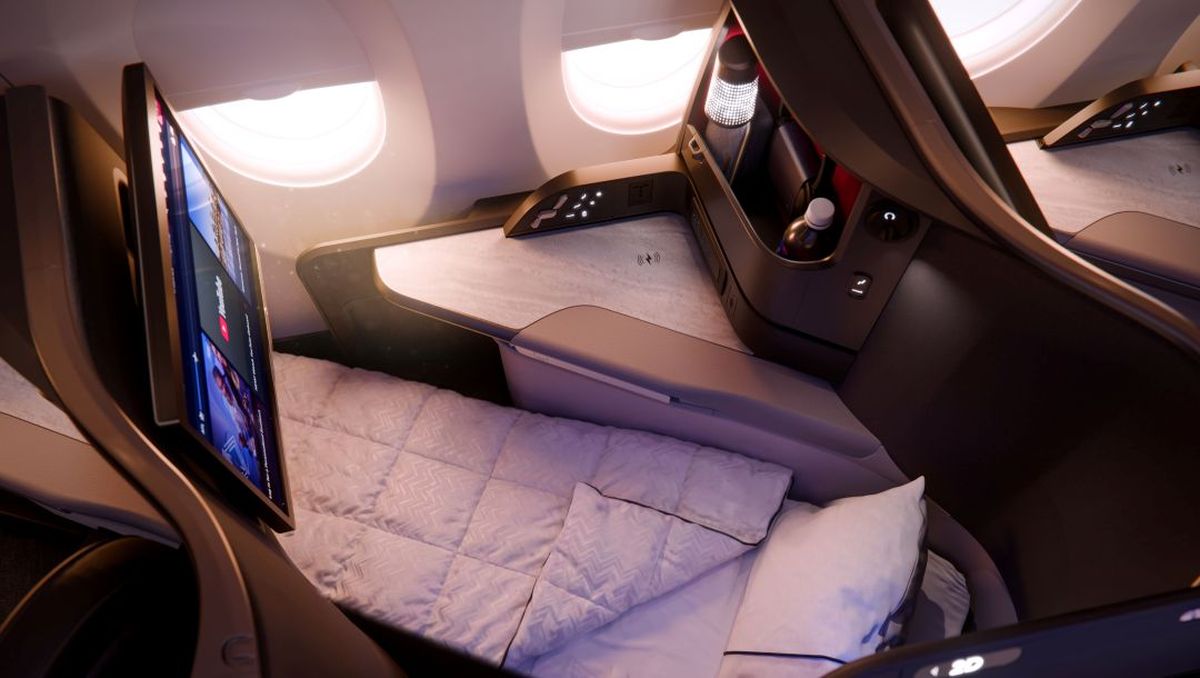 Confort y privacidad en Delta One, la cabina premium de Delta Air Lines que se renueva.