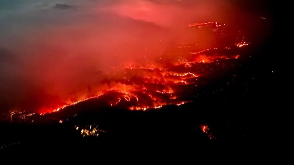 Vista aérea de los incendios en España