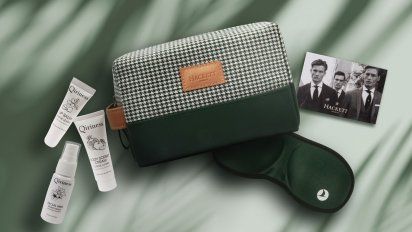 El kit de viaje de Business Class de Turkish Airlines, con los productos Hackett.
