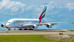 Un avión de la aerolínea Emirates.