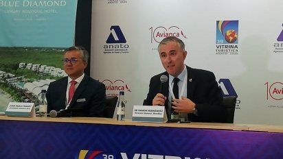 Juan Pablo Franky, presidente de Hoteles Avia, junto a Ramón Hernández.