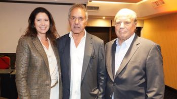 Natalia Schargorodsky, flamante presidenta de Destino Argentina, junto a Daniel Scioli y Daniel Manzella.&nbsp;