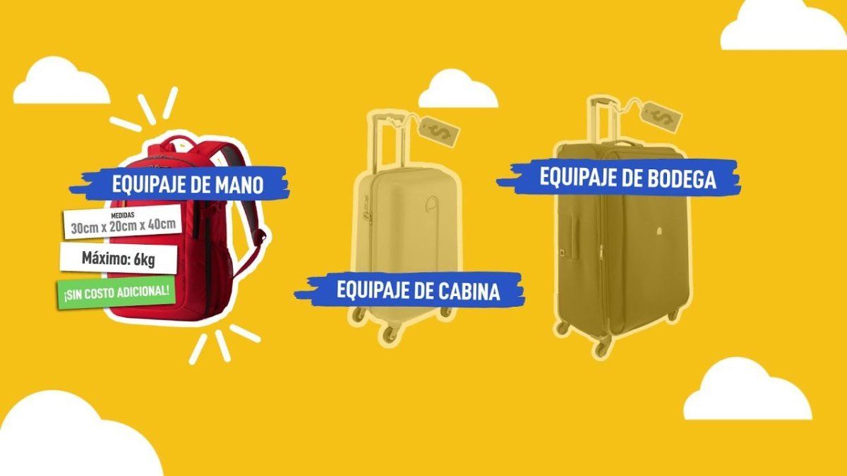 El pasaje de Flybondi incluye un bolso o mochila de mano sin costo adicional.