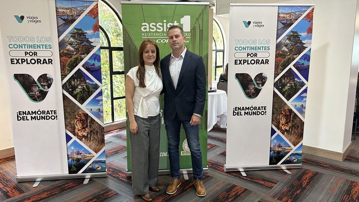 Claudia Prieto, gerente comercial en Colombia de Turkish Airlines; y Lucas Cadavid, gerente general de Viajes y Viajes.